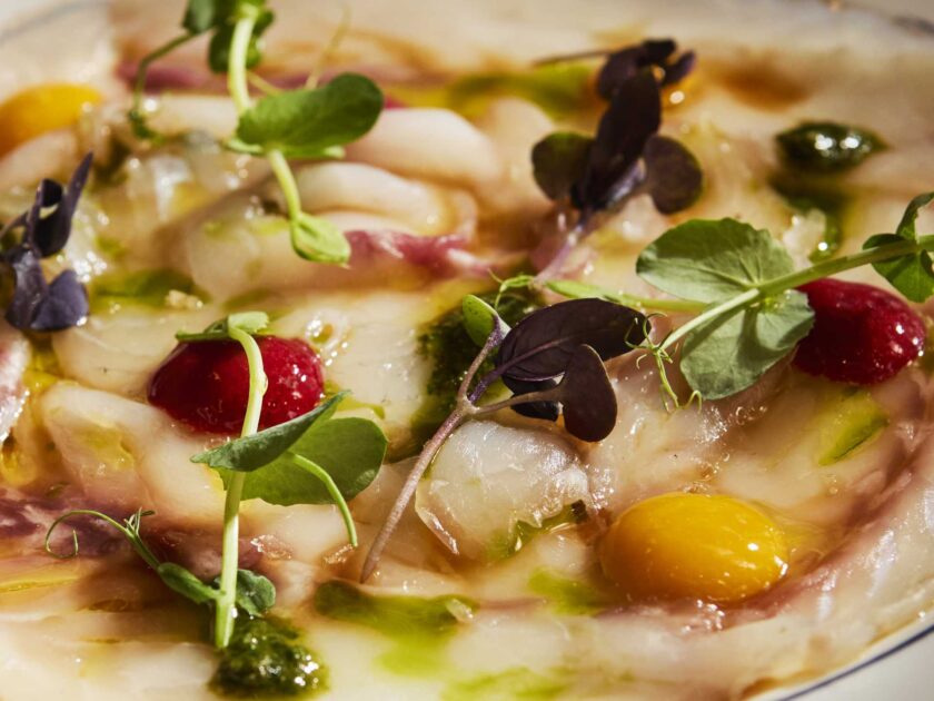 Carpaccio di branzino<sup>A</sup> Vistamare